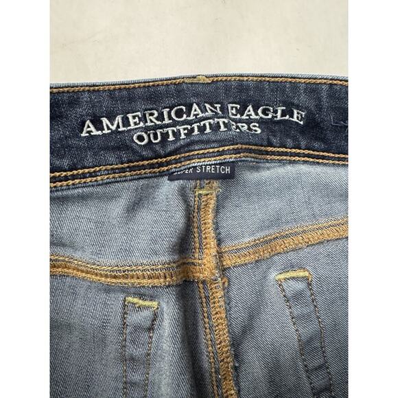 American Eagle Kick Boot Jeans Women’s Size 4 Blue Low Rise Stretch Y2K Denim - Picture 7 of 12